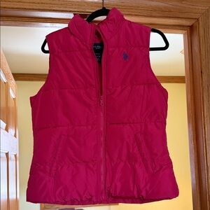 U.S. Polo Assn. Pink Puffer Vest